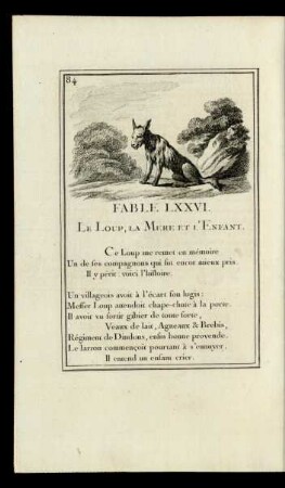 Fable LXXVI. Le Loup, La Mere Et L'Enfant.