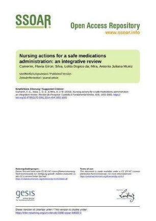 Nursing actions for a safe medications administration: an integrative review