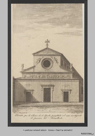 Entwurf für die Fassade der Kirche Santo Spirito in Florenz