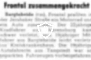 Frontal zusammengekracht
