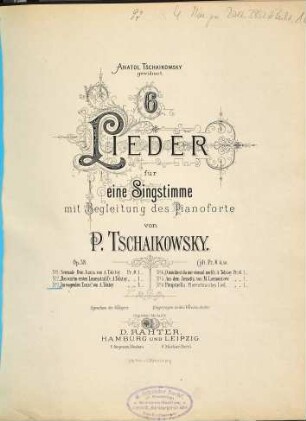 6 Lieder : für eine Singstimme mit Begleitung des Pianoforte ; op. 38, 3. "Im wogenden Tanze"
