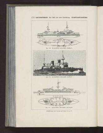 Fig. 249 Französisches Linienschiff "Suffren" Fig. 250 Französisches Linienschiff "Suffren" Fig. 251 Italienisches Linienschiff "Sardegna"