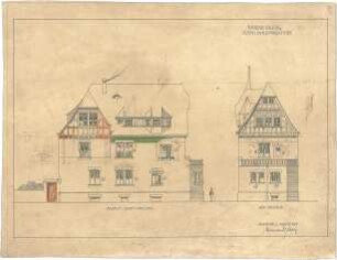 Billing, Hermann; Karlsruhe, Eisenlohrstr. 23; Haus Billing (Simon) - Ansicht Eisenlohrstrasse, Süd Ansicht (Teilansicht)