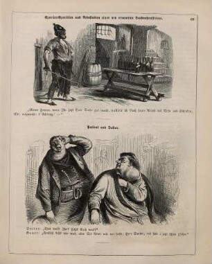 "Exercier-Exercitien und Redestudien eines neu ernannten Landwehrofficiers" "Patient und Doktor"