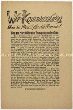 Flugblatt der SPD gegen die KPD