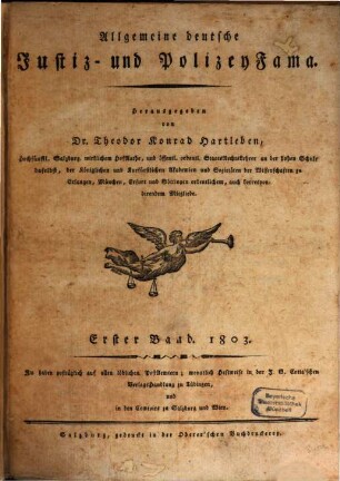 Allgemeine deutsche Justiz- und Policeifama. 1803, 1803