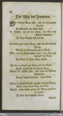 Der Weg des Frommen