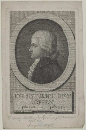 Bildnis des Joh. Heinrich Just Köppen