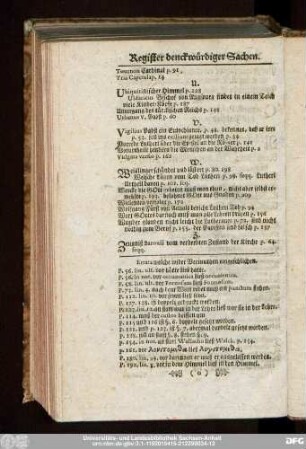 Errata welche wider Vermuthen eingeschlichen.