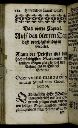Das vierte Capitel. Auff den vierten Tag deß viertzigstündigen Gebetts.