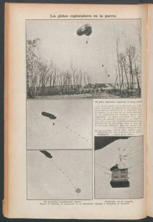 Los globos exploradores en la guerra