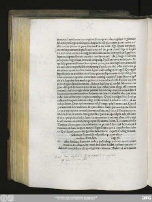 Obiectio Panetii:& responsio q[uod] anima sine medio est ex deo. Cap.viii