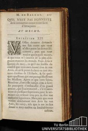 Qu'Il N'Est Pas Honneste de se commettre contre toute forte d'Attaquans. Av Mesme. Entretien XII.