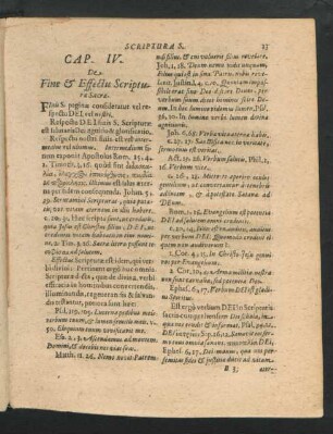Cap. IV. De Fine & Effectu Scripturae Sacrae.