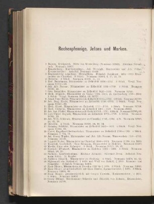 Rechenpfennige, Jetons und Marken