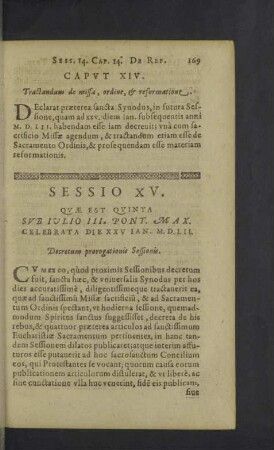 Sessio XV.
