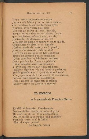 El símbolo : A la memoria de Francisco Ferrer