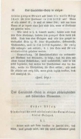 36-53 Das Causalitäts-Gesetz in einige philosophischen und historischen Momenten