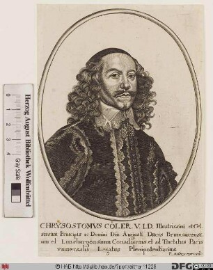 Bildnis Chrysostomus Cöler