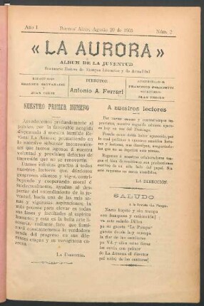Nuestro primer número