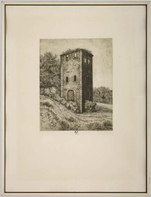 Radierung, Malakowturm der Zeche "Preußisch Zepter" bei Weitmar