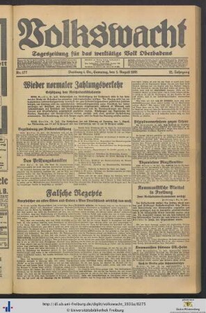 Nr. 177-201 (August 1931)