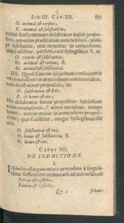 Caput XII. De Inductione.