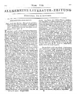 Journal der practischen Arzneykunde und Wundarzneykunst. Bd. 9. Hrsg. v. C. W. Hufeland. Jena: Akad. Buchh. 1800 Auch u. d. T.: Neues Journal der practischen Arzneykunde und Wundarzneikunst. Bd. 2.