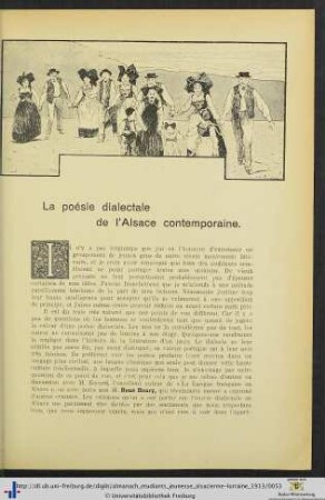 La poésie dialectale de l’Alsace contemporaine.