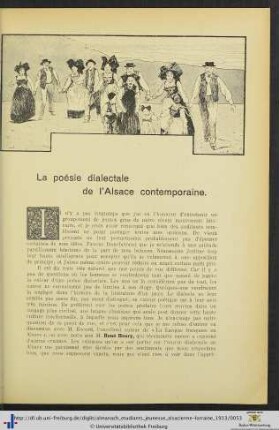 La poésie dialectale de l’Alsace contemporaine.