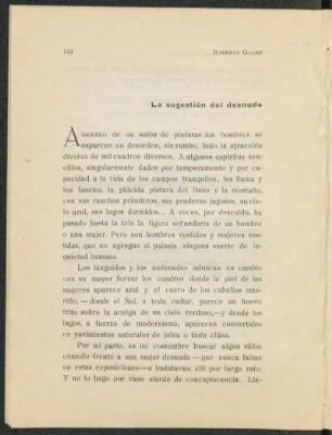 La sugestión del desnudo