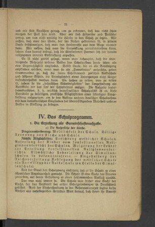 IV. Das Schulprogramm