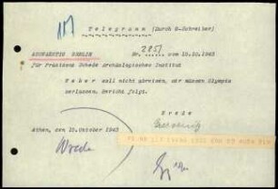 W. Wrede an M. Schede
