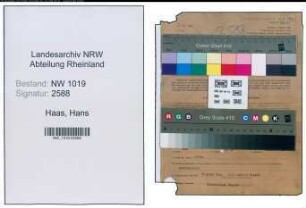 Entnazifizierung Hans Haas , geb. 13.09.1905 (Arzt)
