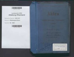 Fischer; Karl Werner, Bergassessor; Prüfungs- u. Personalakten Band 1 (Ausarbeitungen)