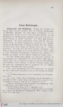 Kleine Mitteilungen