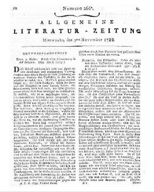 Briefe des Barons von Niegenrode an seinen Freund von Rückersdorf. - Düsseldorf : Dänzer, 1788