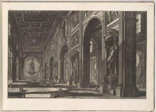 Veduta interna della Basilica di S. Giovanni Laterano (Innenansicht der Basilika S. Giovanni in Laterano), aus der Folge "Vedute di Roma"