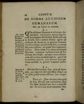 Caput II. De Norma Actionum Humanarum.