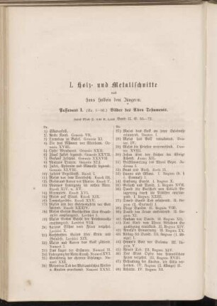 I. Holz- und Metallschnitte nach Hans Holbein dem Jüngeren