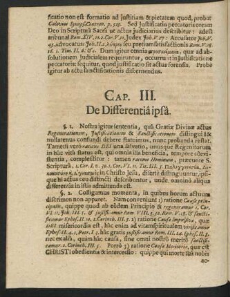 Cap. III. De Differentia ipsa.