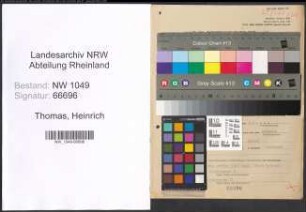 Entnazifizierung Heinrich Thomas , geb. 09.01.1922 (Verwaltungsangestellter)