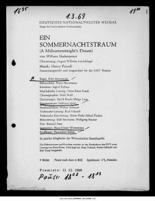 Ein Sommernachtstraum (A Midsummernight's Dream)
