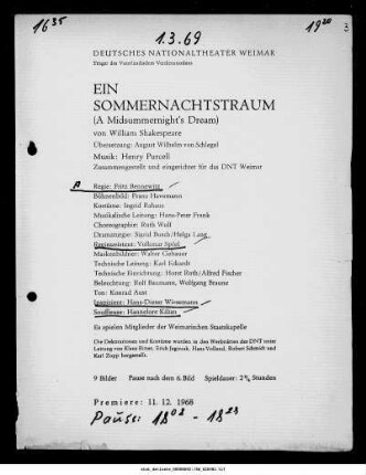 Ein Sommernachtstraum (A Midsummernight's Dream)