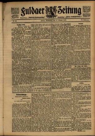 Ausgabe vom Donnerstag, den 17. Oktober 1907.