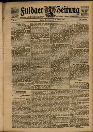 Ausgabe vom Donnerstag, den 17. Oktober 1907.