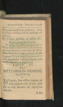 Caput VI. De Meteoris In Genere.