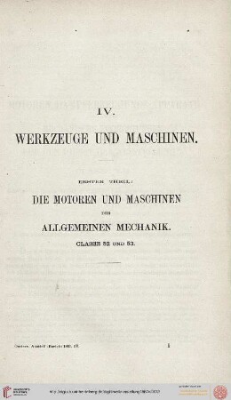 Werkzeuge und Maschinen (IV. Heft)