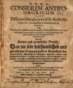 Consilium antipodagricum
