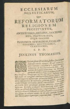 Ecclesiarum Helveticarum, Quae Reformatorum Religionem Profitentur, ...